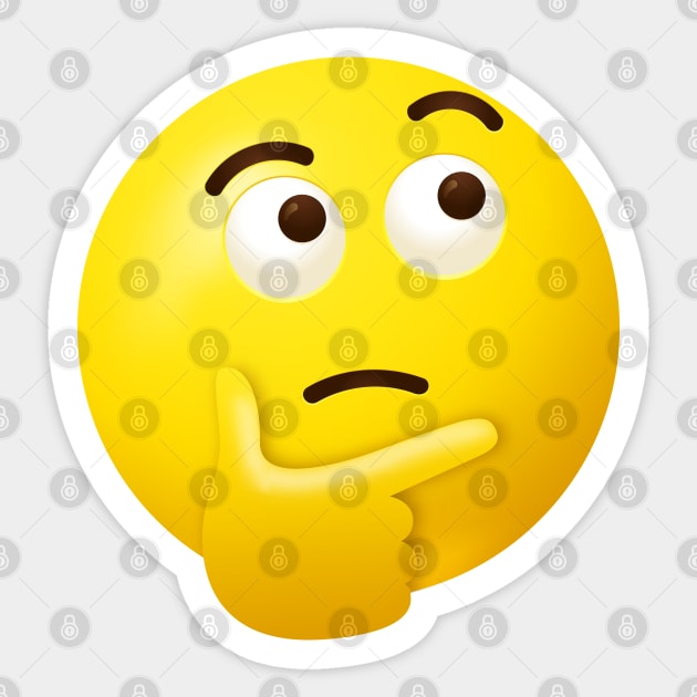 Thinking face emoji Sticker by Vilmos Varga